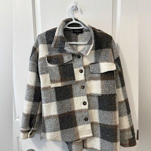 Fuzzy Button Up Sweater